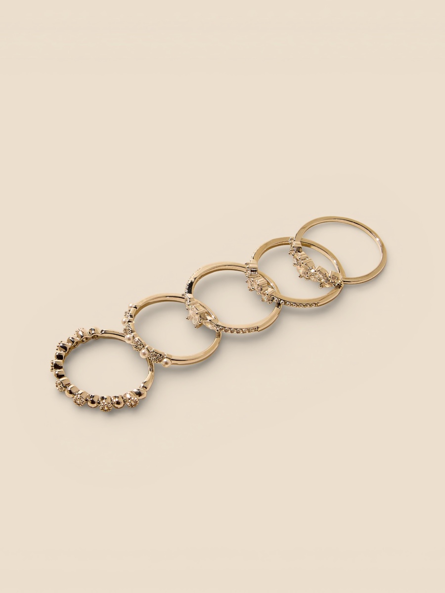 Pack Of 5 - Metallic Ring