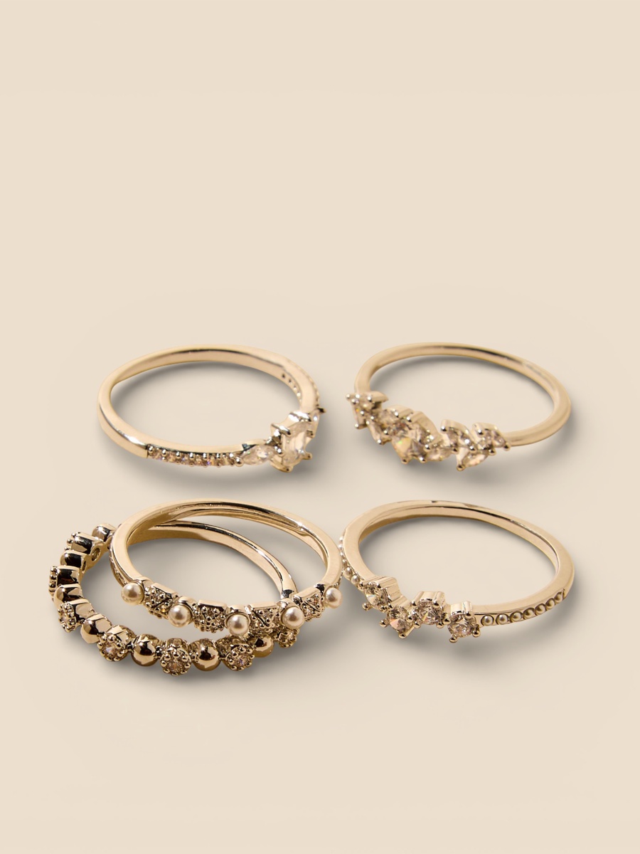 Pack Of 5 - Metallic Ring