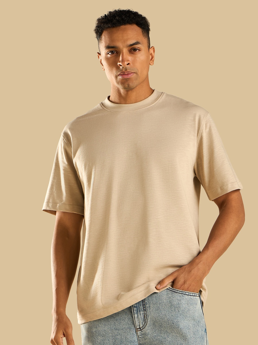 Slub Jersey Crew Neck Comfort Fit T-Shirt