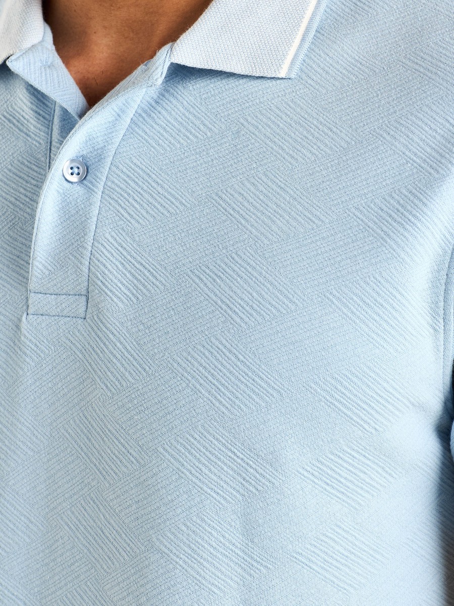 Jacquard Textured Polo T-Shirt