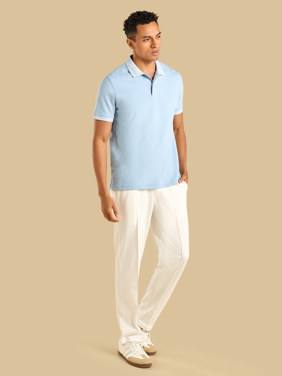 Jacquard Textured Polo T-Shirt
