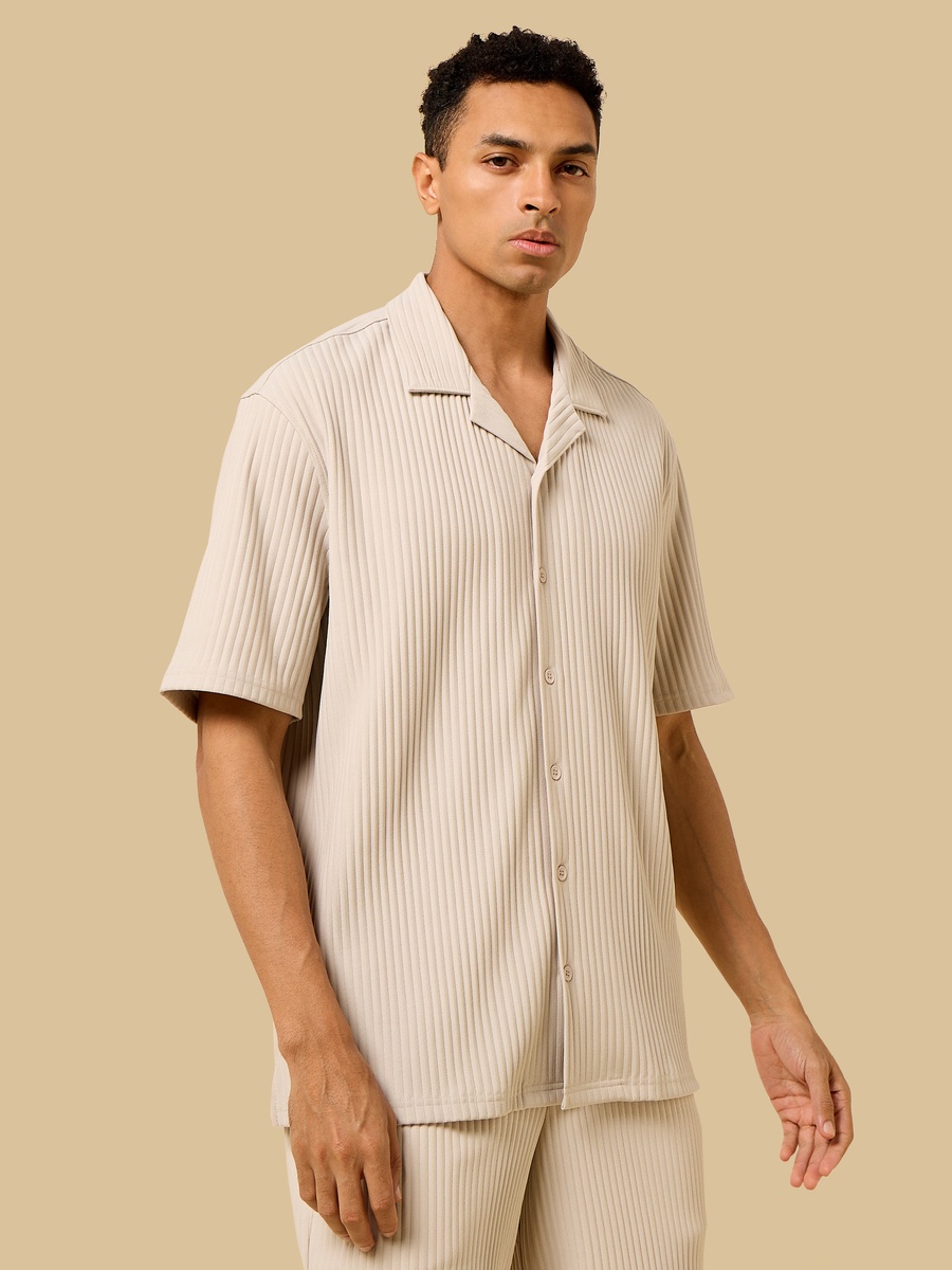 Textured Plisse Shirt