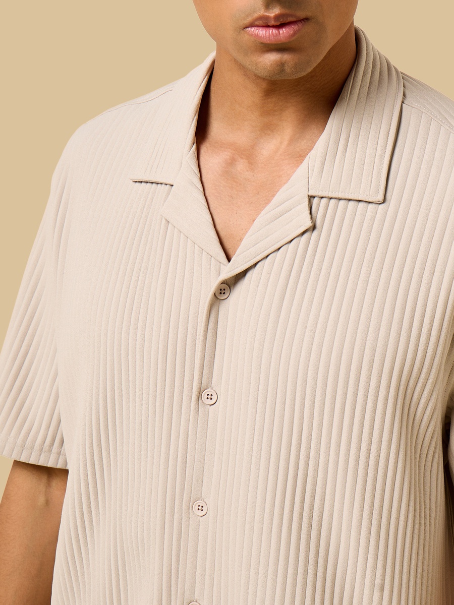 Textured Plisse Shirt