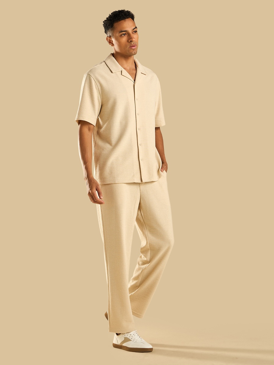 Textured Camp Collar Shirt