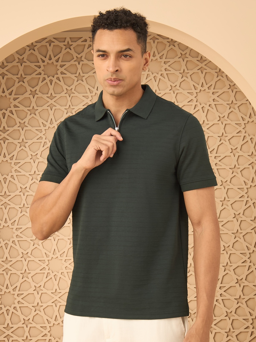 Textured Polo T-Shirt
