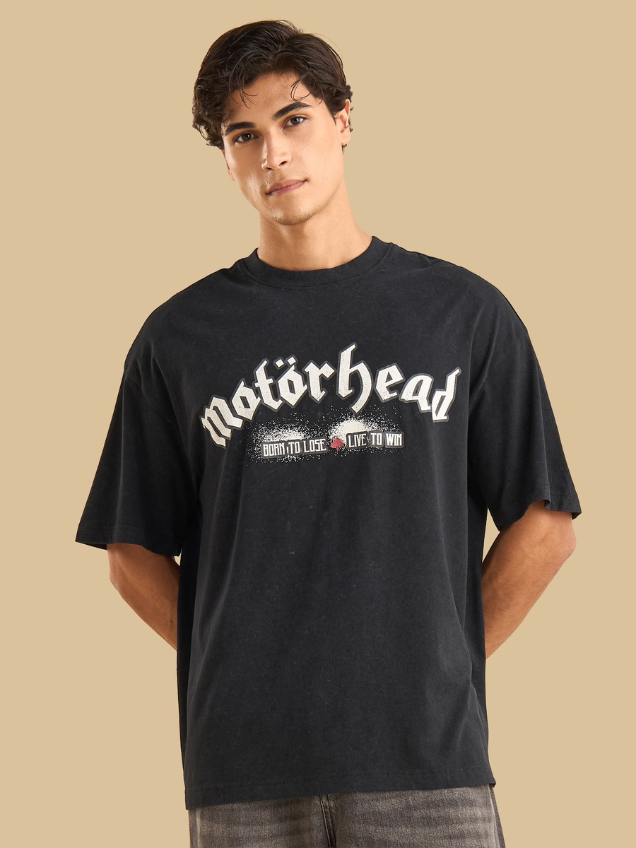 Motorhead Print Oversized Better Cotton T-Shirt