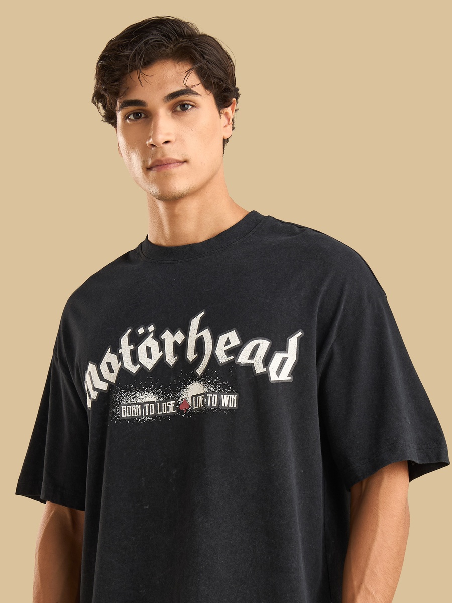 Motorhead Print Oversized Better Cotton T-Shirt