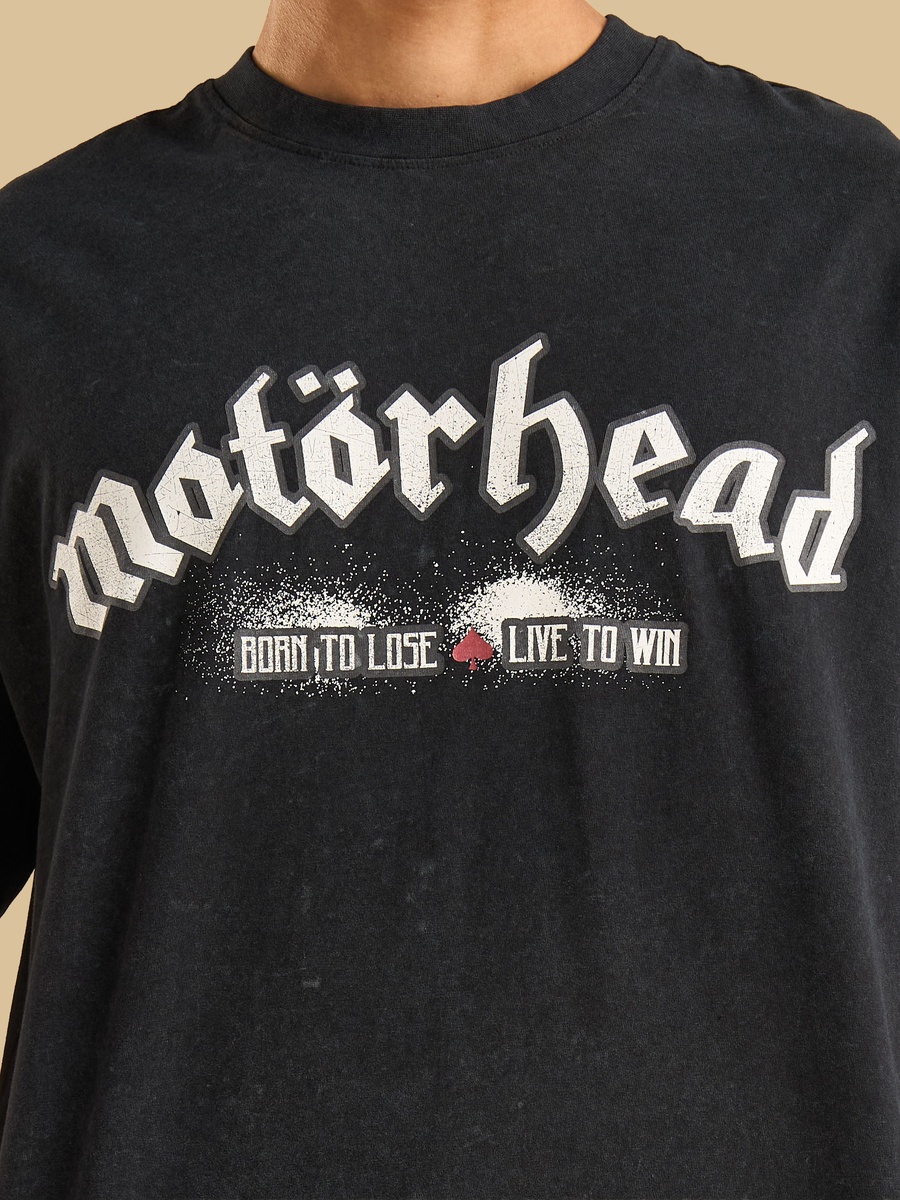 Motorhead Print Oversized Better Cotton T-Shirt