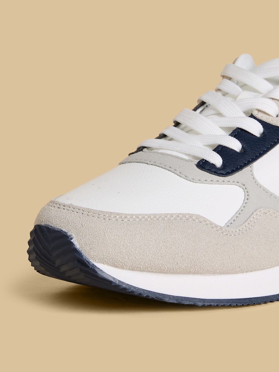 Panelled Lace-Up Sports Shoes