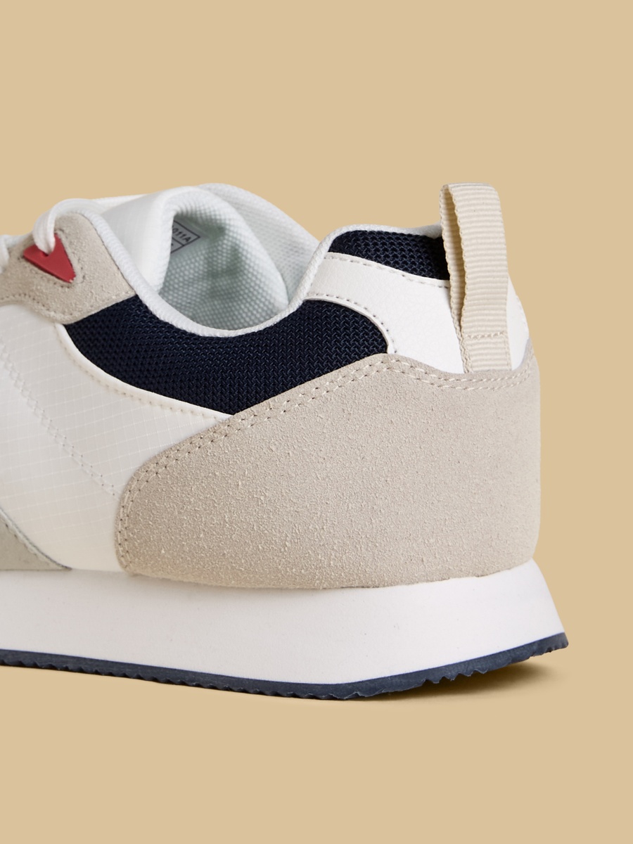 Panelled Lace-Up Sports Shoes