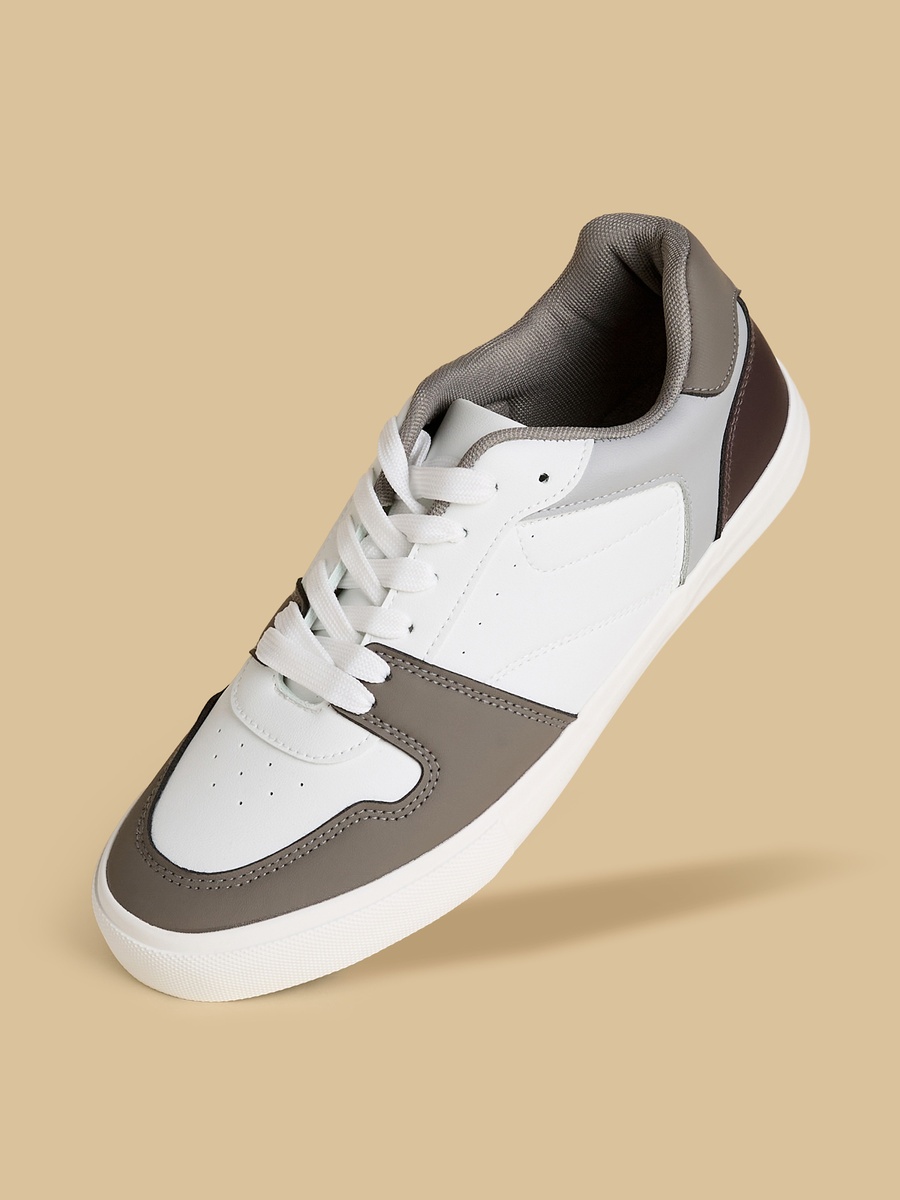 Panelled Lace-Up Sports Shoes