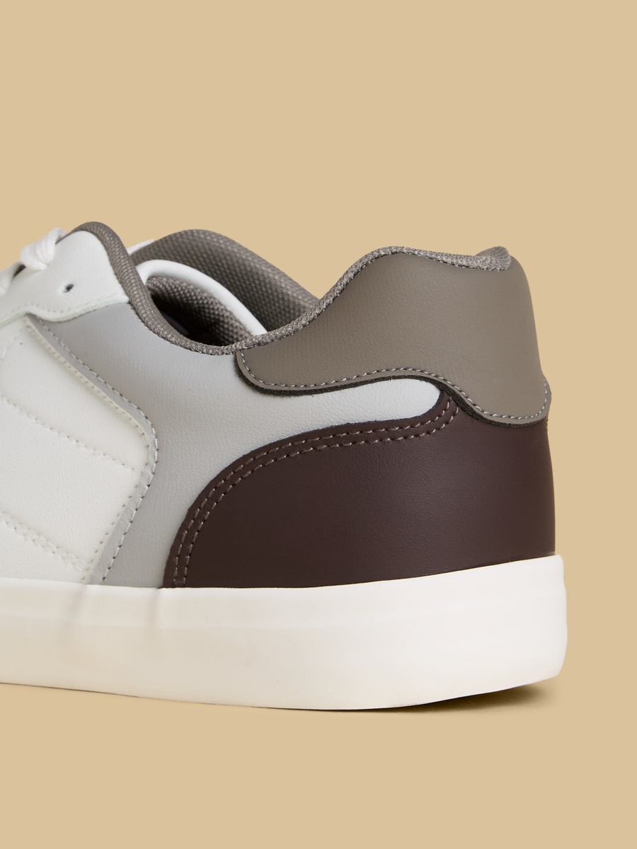 Panelled Lace-Up Sports Shoes