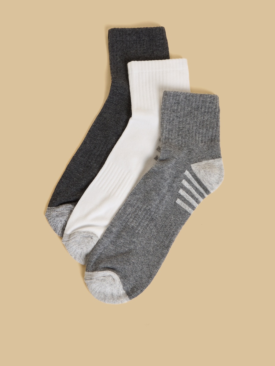 Pack Of 3 - Half Terry Sports Socks
