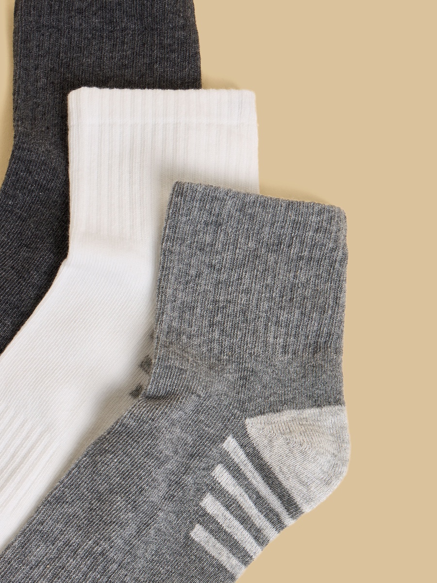 Pack Of 3 - Half Terry Sports Socks
