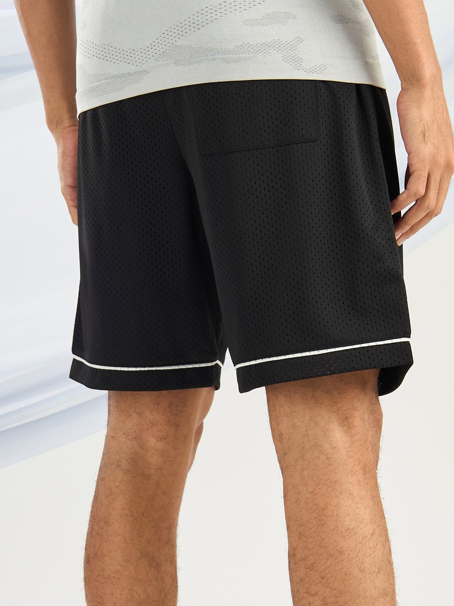 Varsity Print Relaxed Fit Mesh Shorts
