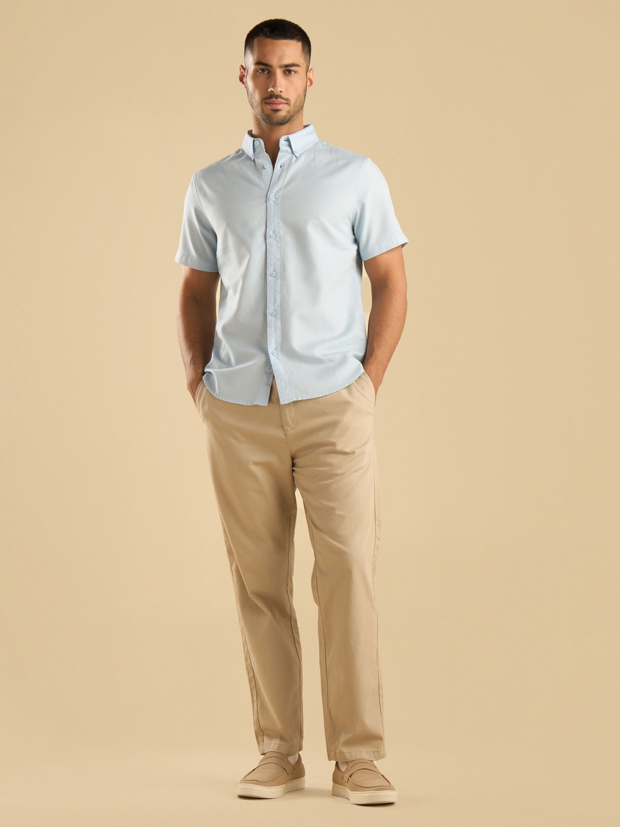 Textured Dobby Button-Down Shirt