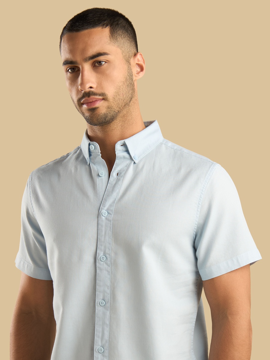 Textured Dobby Button-Down Shirt