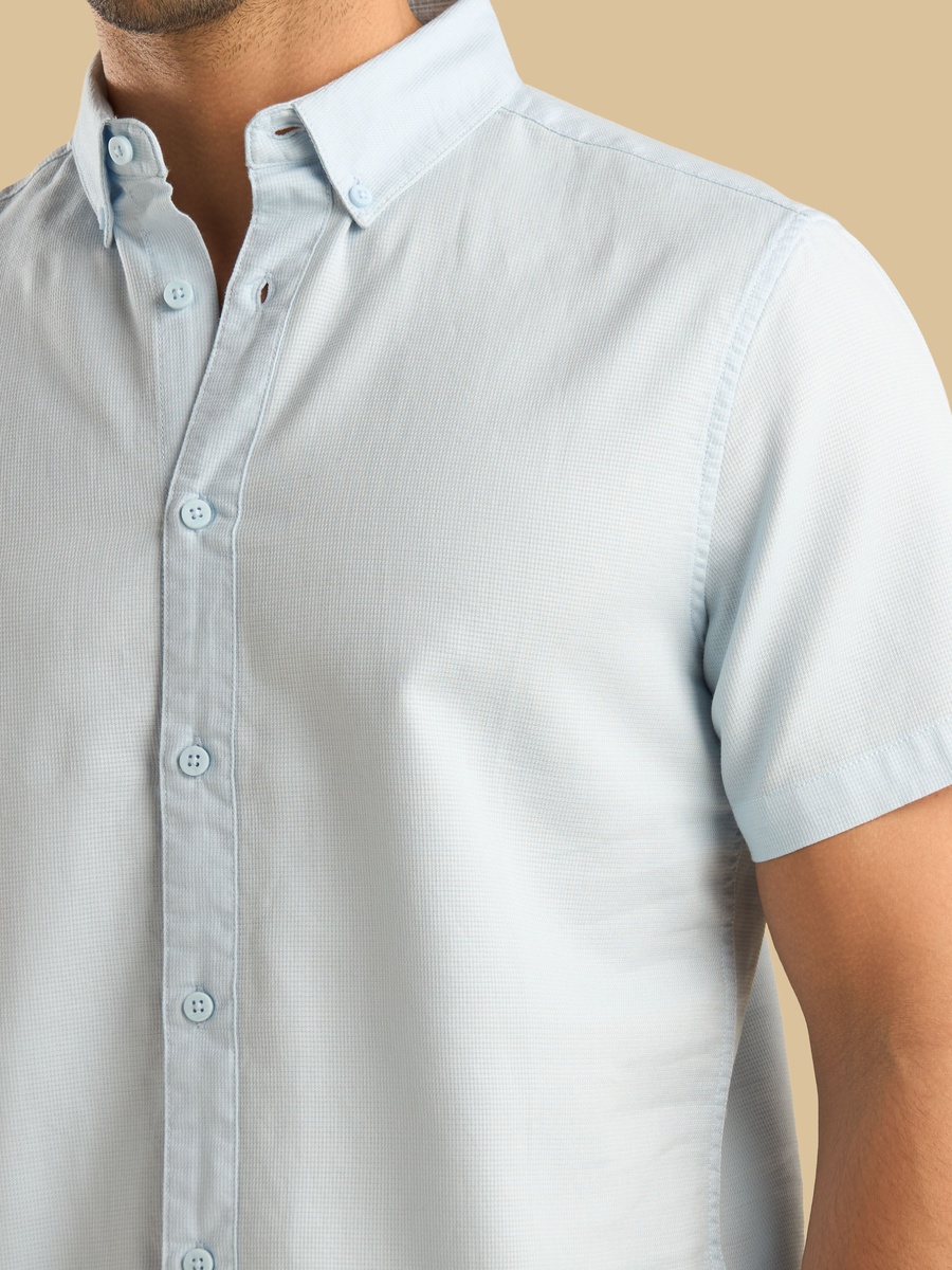 Textured Dobby Button-Down Shirt