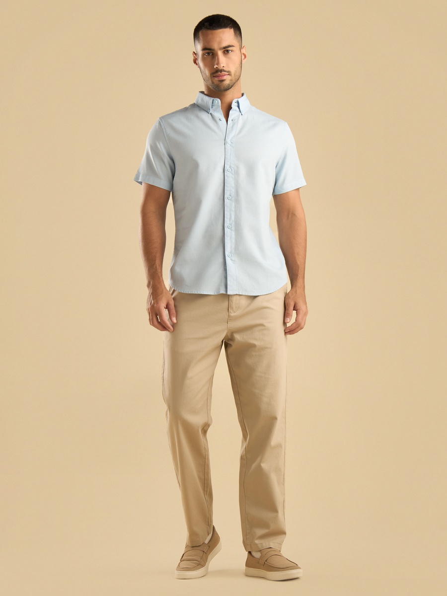 Textured Dobby Button-Down Shirt