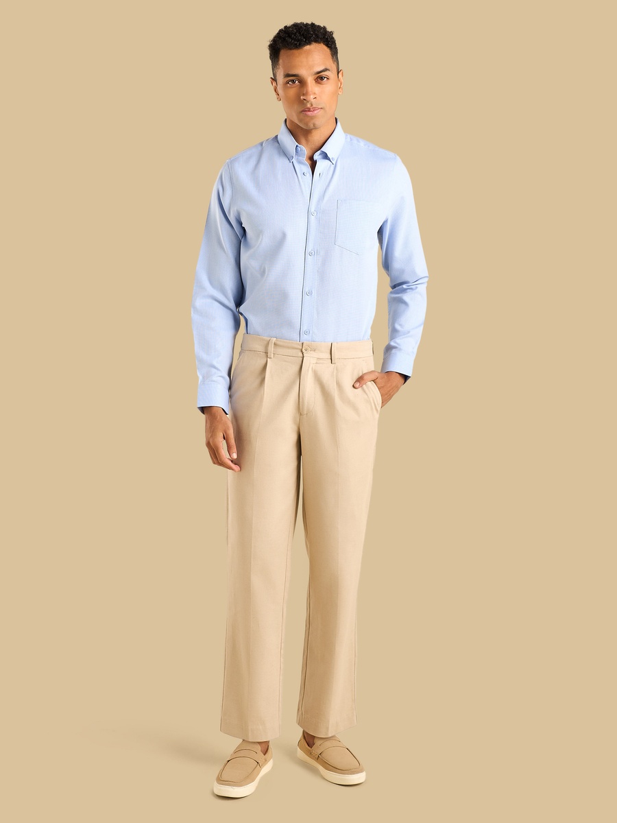 Two Tone Dobby Long Sleeve Shirt