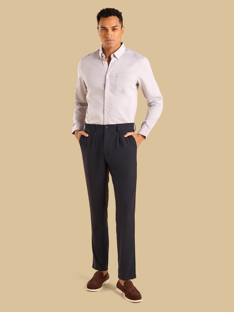 Two Tone Dobby Long Sleeve Shirt