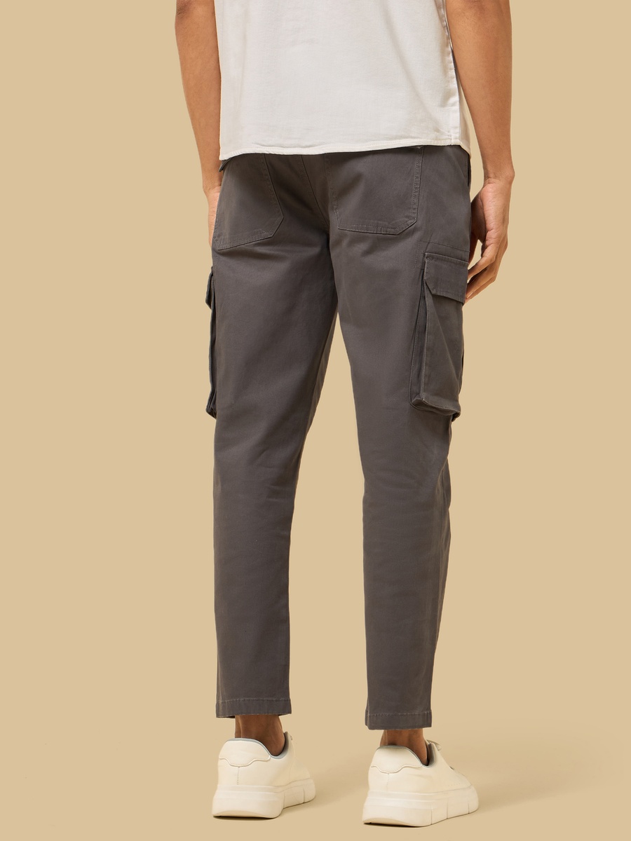 Pleated Twill Cargo Pants