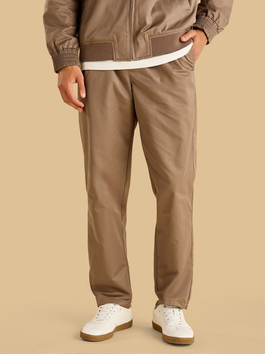 Mid-Rise Pants with Drawstring
