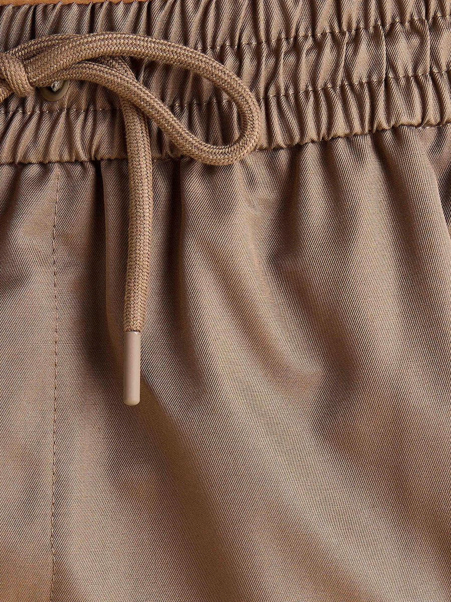 Mid-Rise Pants with Drawstring