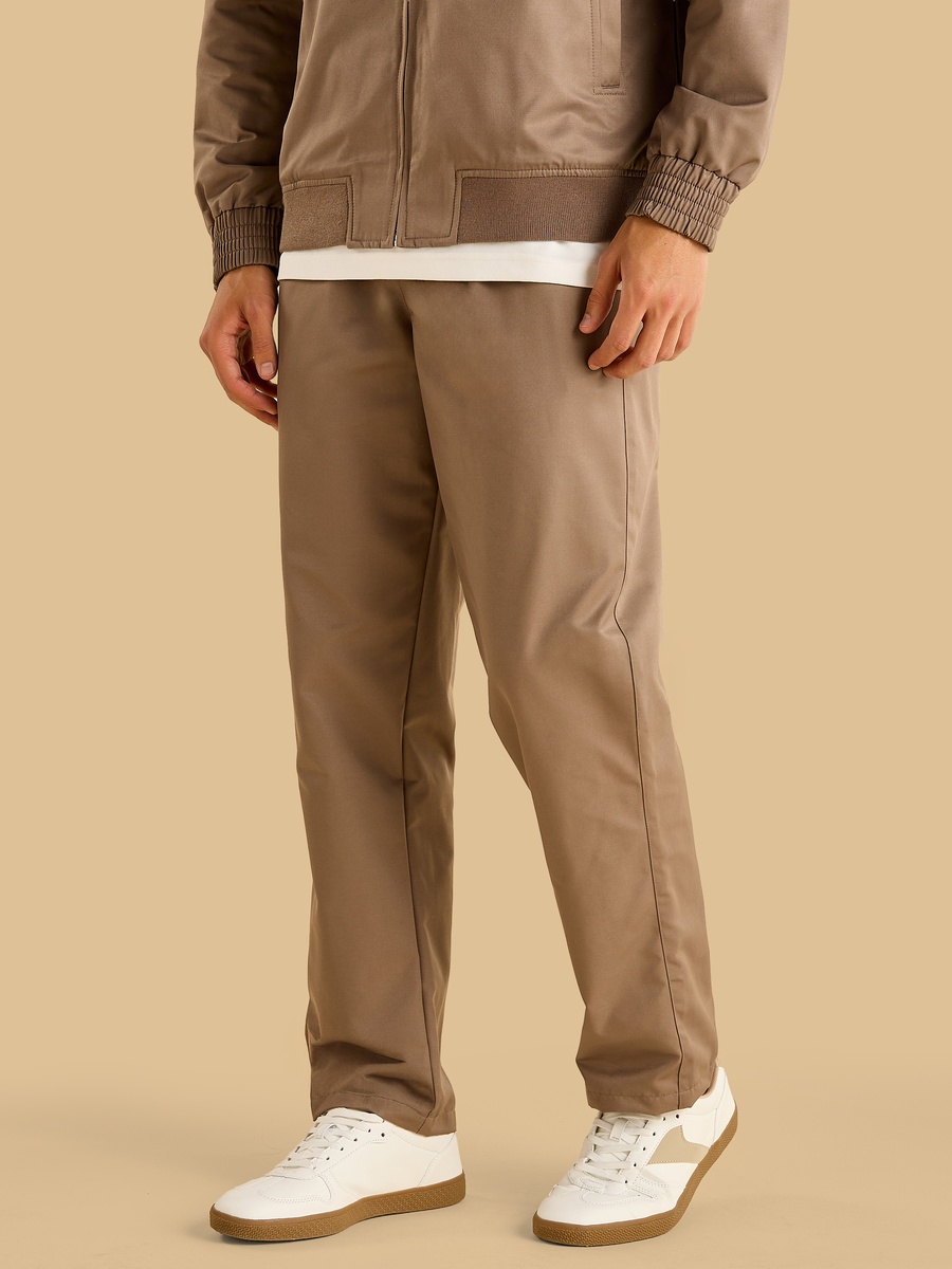 Mid-Rise Pants with Drawstring