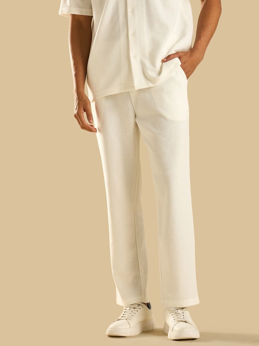 Textured Pull-On Pants