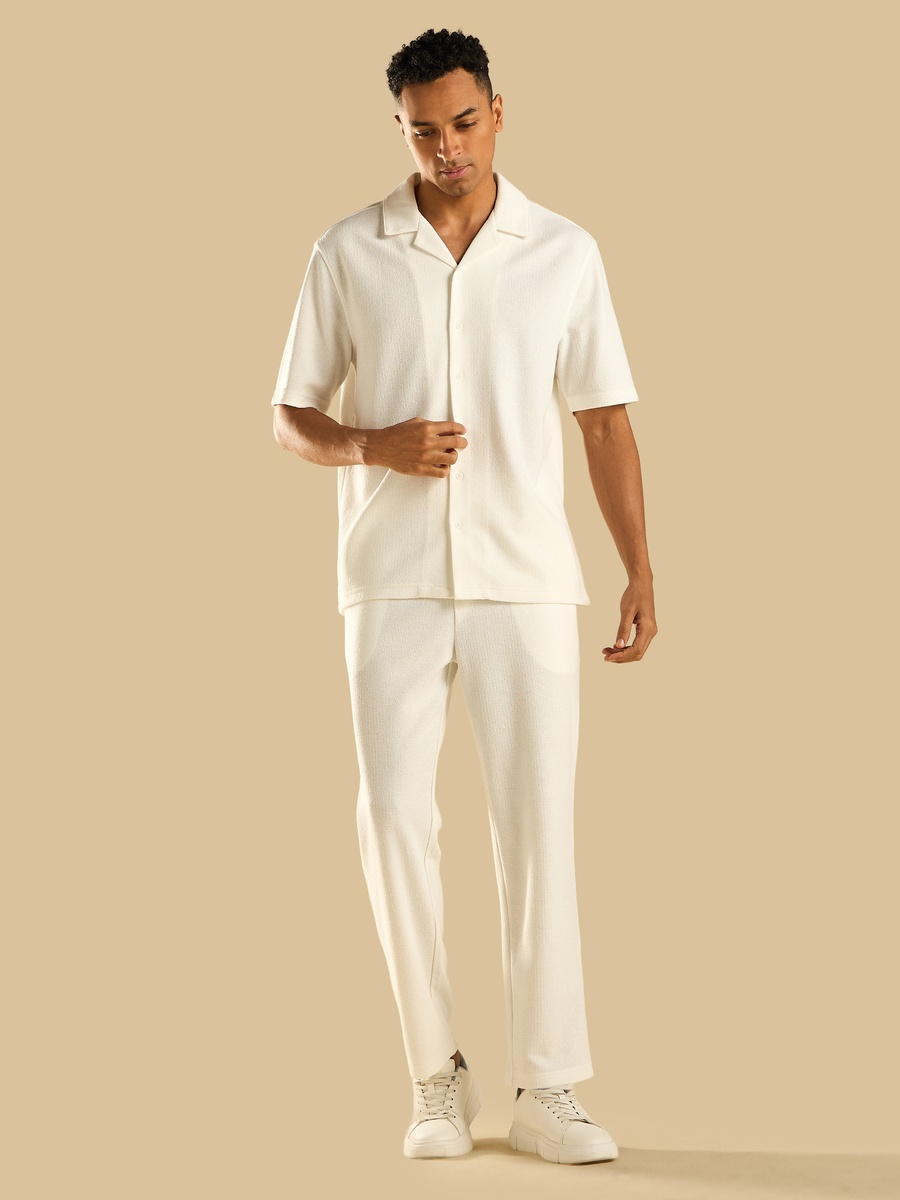 Textured Pull-On Pants