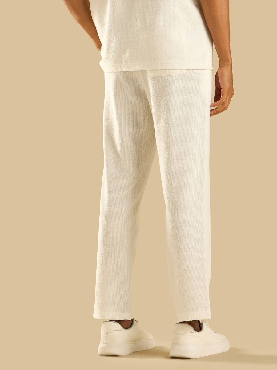 Textured Pull-On Pants