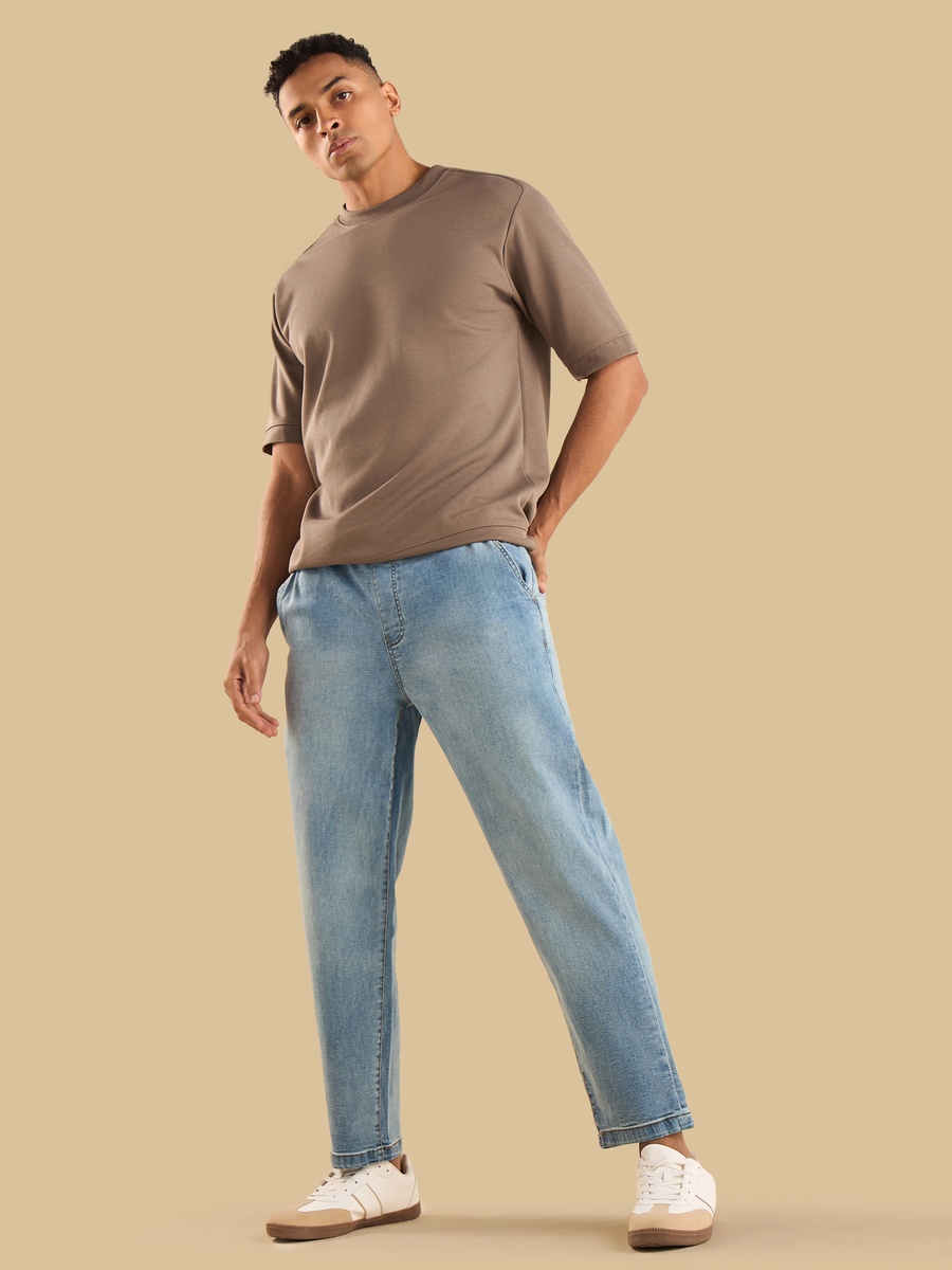 Mid-Rise Drawstring Waist Stretchable Jeans