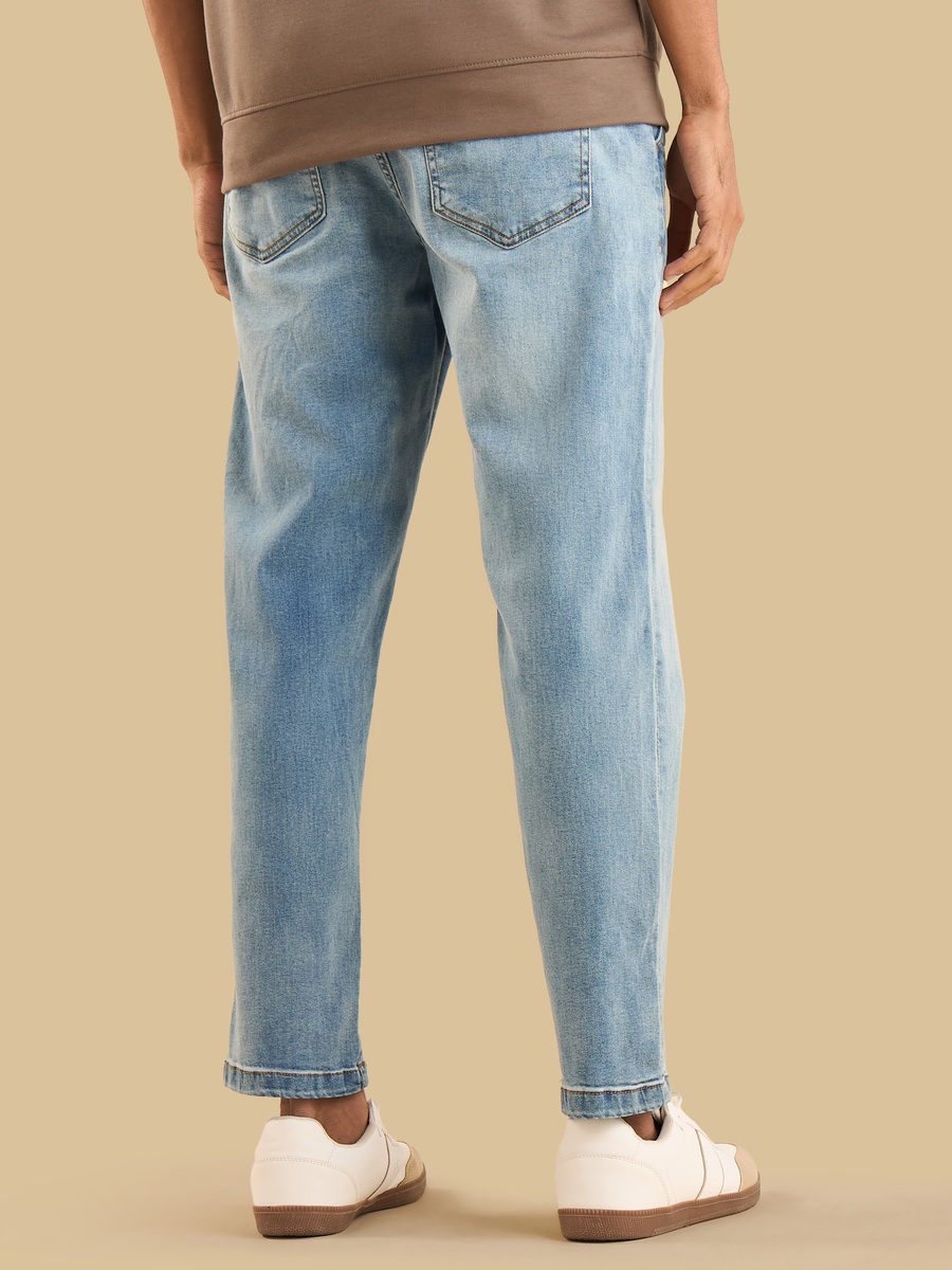 Mid-Rise Drawstring Waist Stretchable Jeans