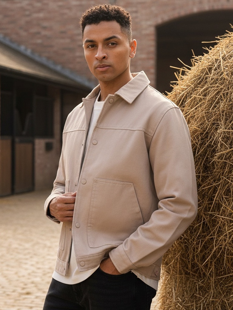 Twill Jacket with Patch Pocket