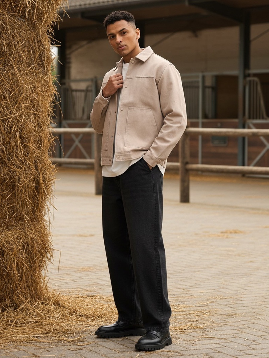 Twill Jacket with Patch Pocket