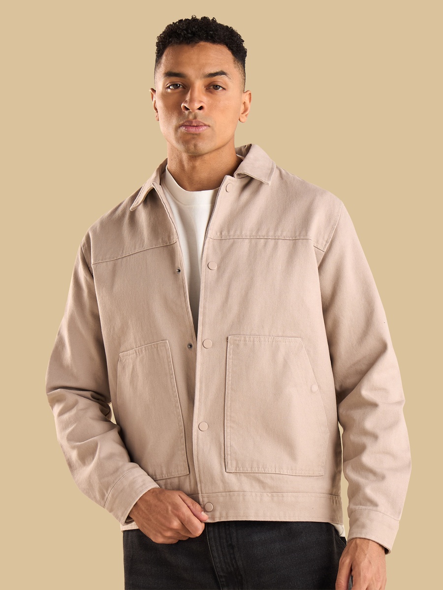 Twill Jacket with Patch Pocket