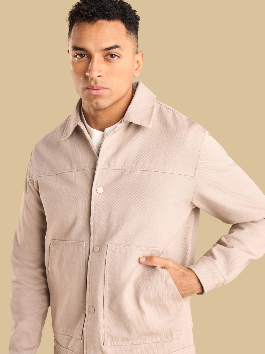 Twill Jacket with Patch Pocket