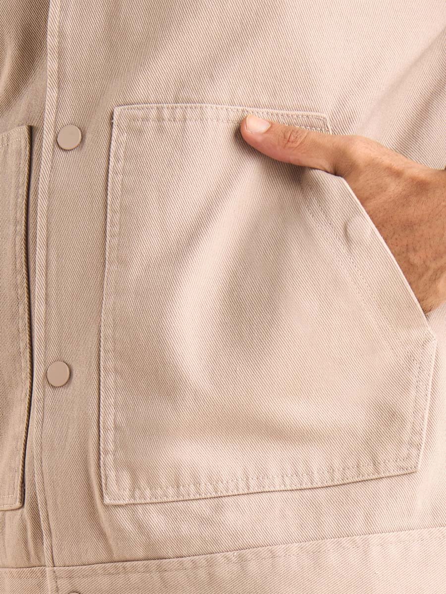 Twill Jacket with Patch Pocket