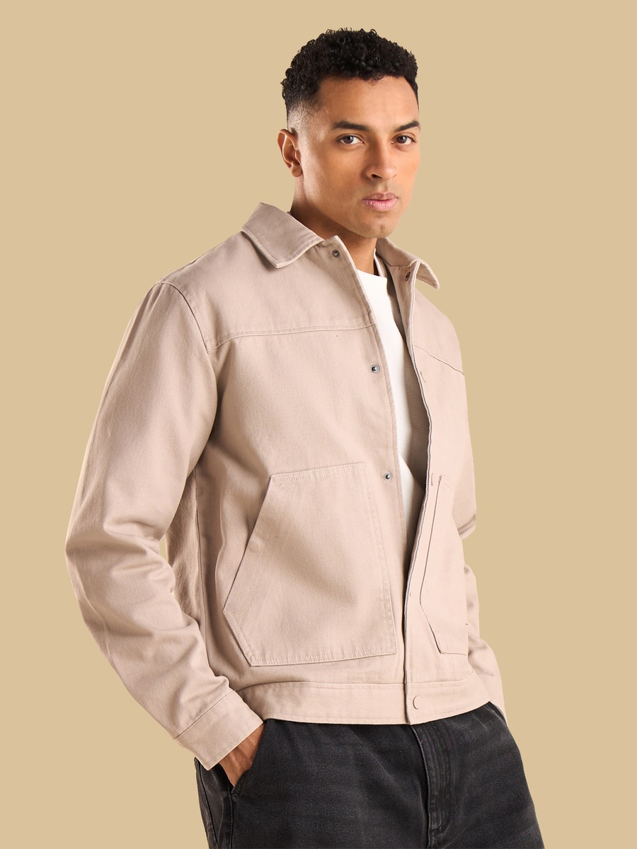 Twill Jacket with Patch Pocket