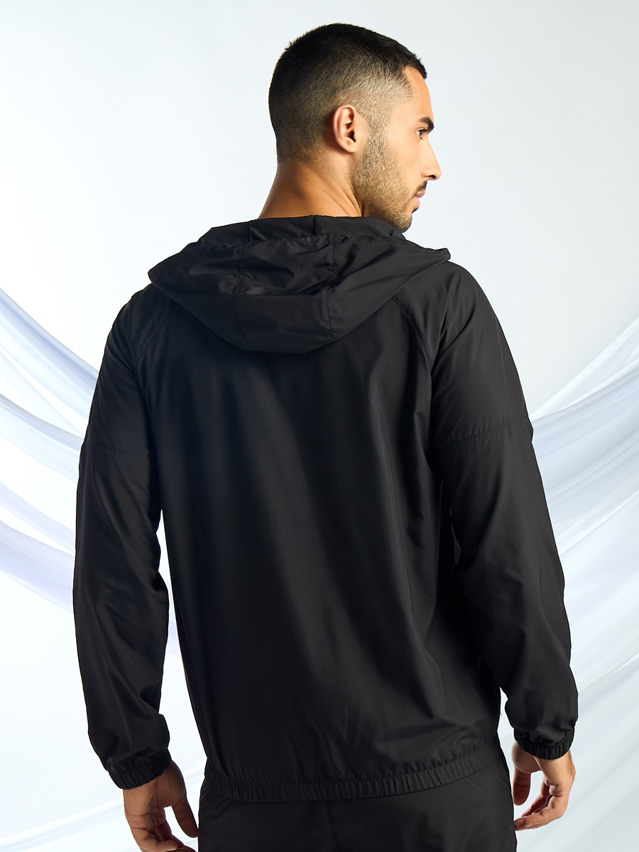 Panelled Zip Through Hoodie