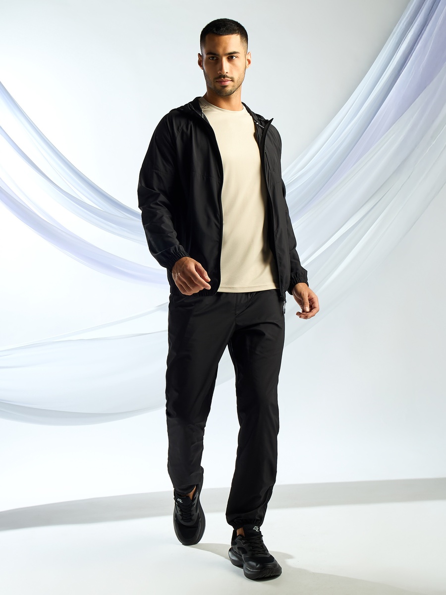 Panelled Zip Through Hoodie