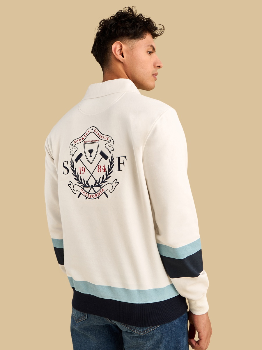 Embroidered Polo Sweatshirt
