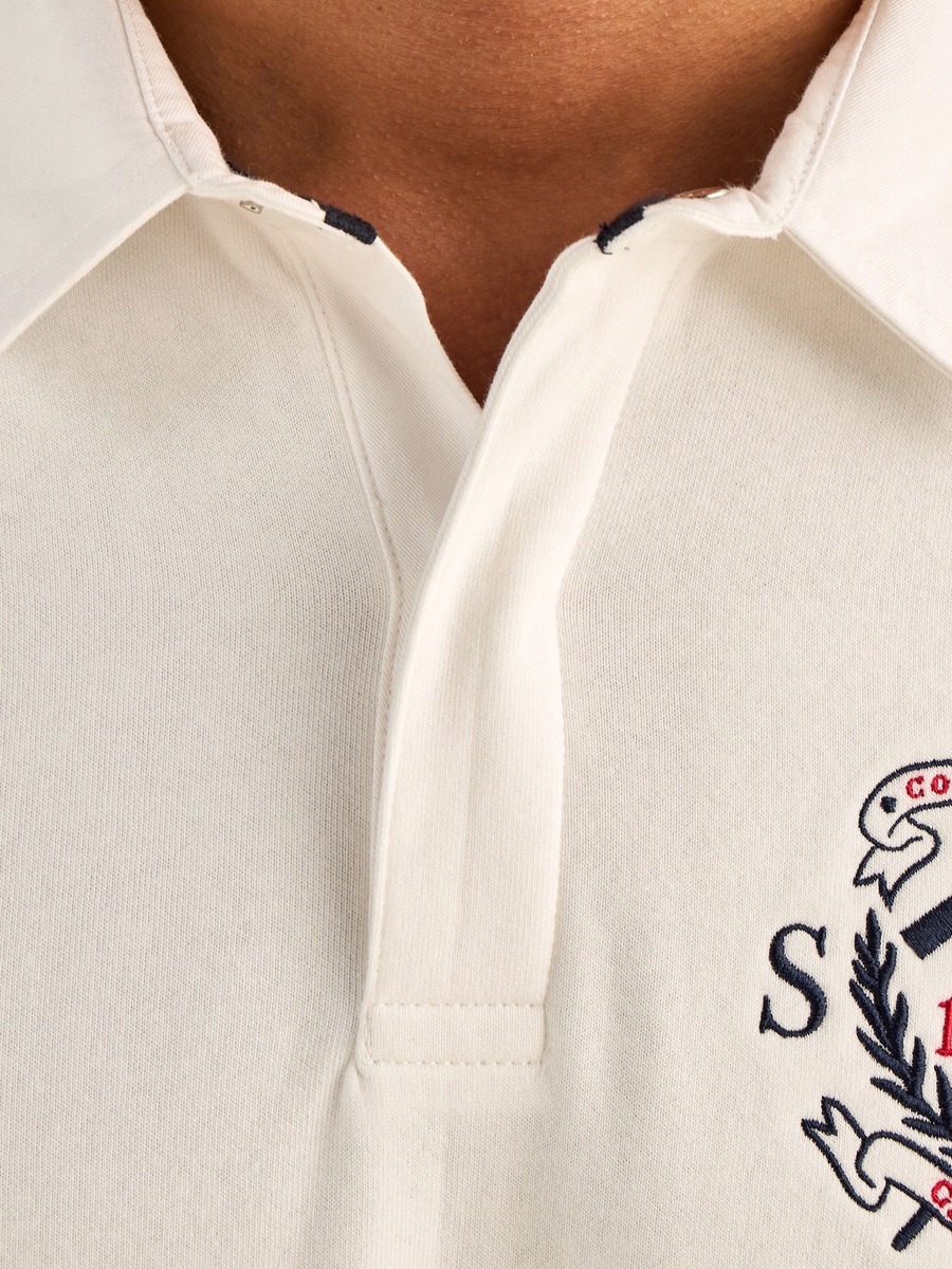 Embroidered Polo Sweatshirt