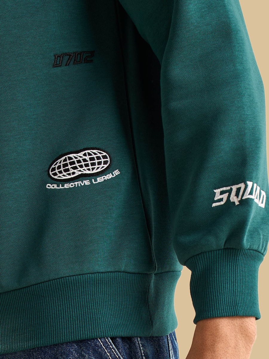 Applique Detail Oversized Sweatshirt