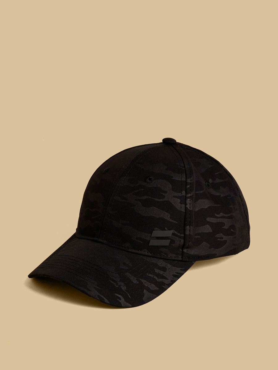 Printed Cap with Buckled Strap Closure