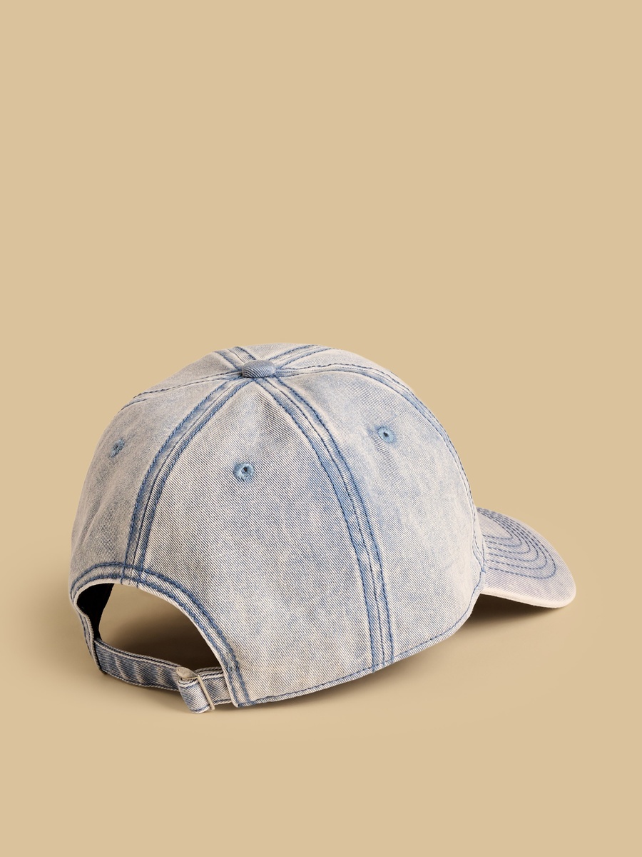 Textured Cap with Buckled Strap Closure