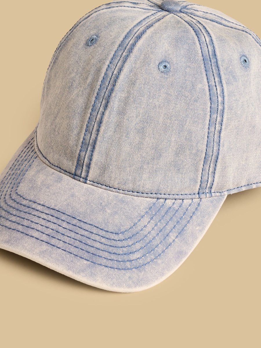 Textured Cap with Buckled Strap Closure