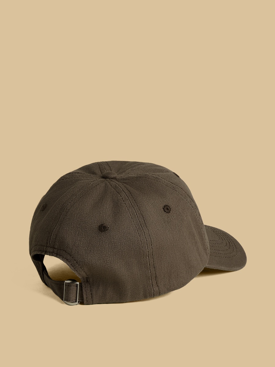 Textured Cap with Buckled Strap Closure
