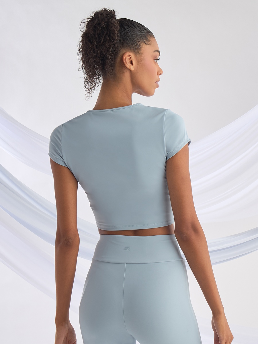 Ruched Tie-Up Detail T-Shirt